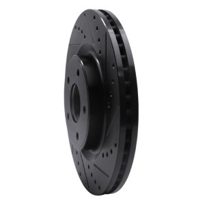 Infiniti Q60 Brake Rotor (1) - Front Right - R1 Concepts - Drilled & Slotted - Black - `13-`25 Infiniti Q60 Brake Rotor (1) - Front Right - R1 Concepts - Drilled & Slotted - Black - `13-`25